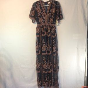 Altr’d State Maxi Embroidered Dress NWT